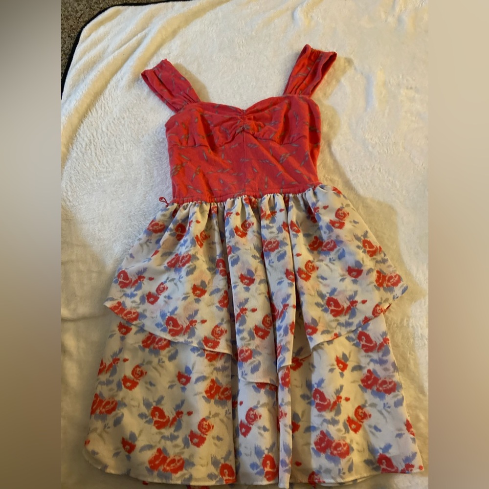 Pink and white floral dress. Brand: I heart Ronson, size: XS